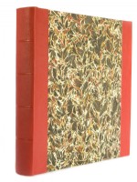 Ann Muir Hand-Marbled with Scarlet Leather Photograph Album