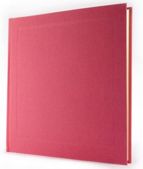 Crushed Strawberry Pink Linen Photograph Album