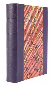 Ann Muir Hand-Marbled with Purple Leather Photograph Album